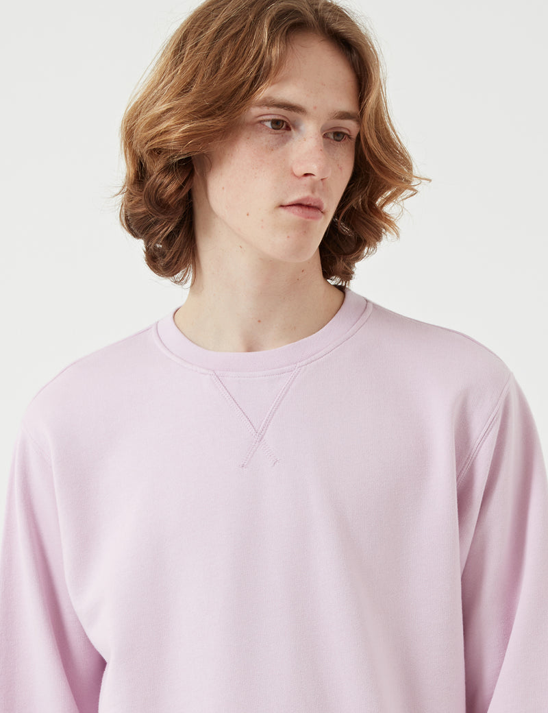 Sweat ras du cou Edwin Classic - Rose