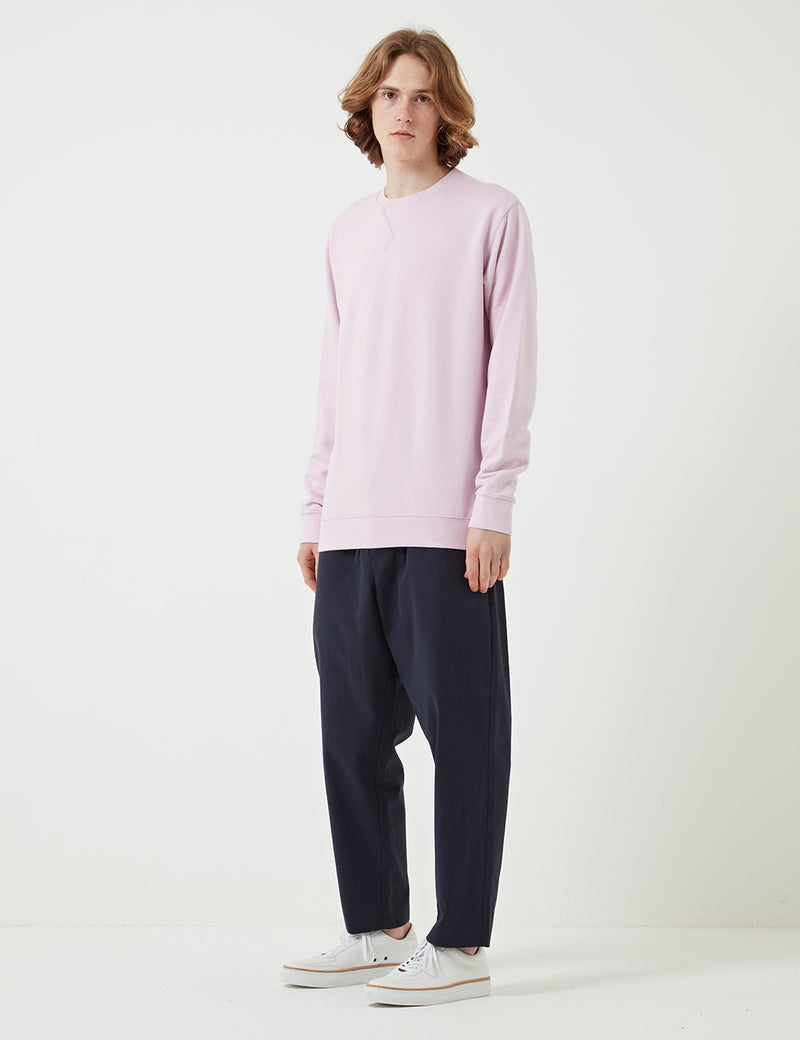 Sweat ras du cou Edwin Classic - Rose