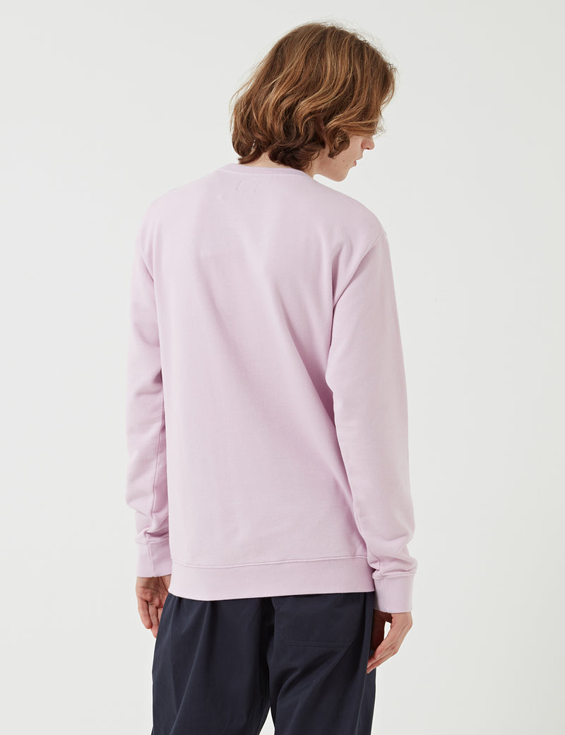 Sweat ras du cou Edwin Classic - Rose
