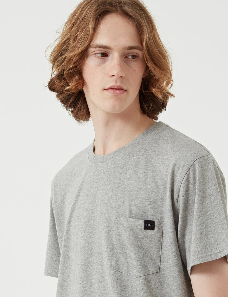 T-Shirt en Jersey Edwin Pocket - Grey Marl