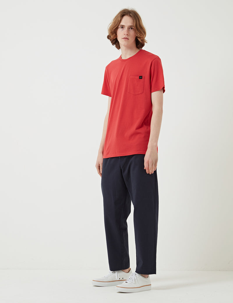 T-Shirt Edwin Pocket Jersey - Washed Red