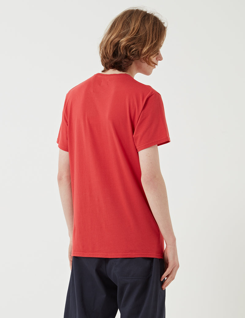 Edwin Taschen-Jersey-T-Shirt - Washed Red