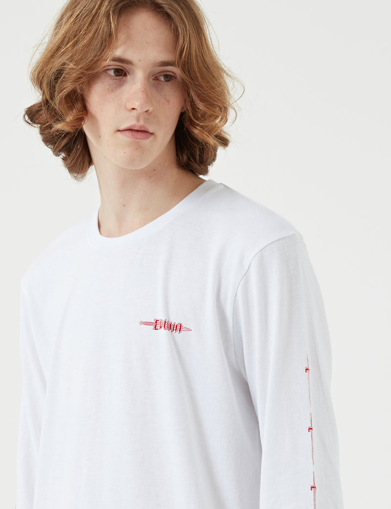T-Shirt à Manche Longue Edwin Hold All The Swords - White