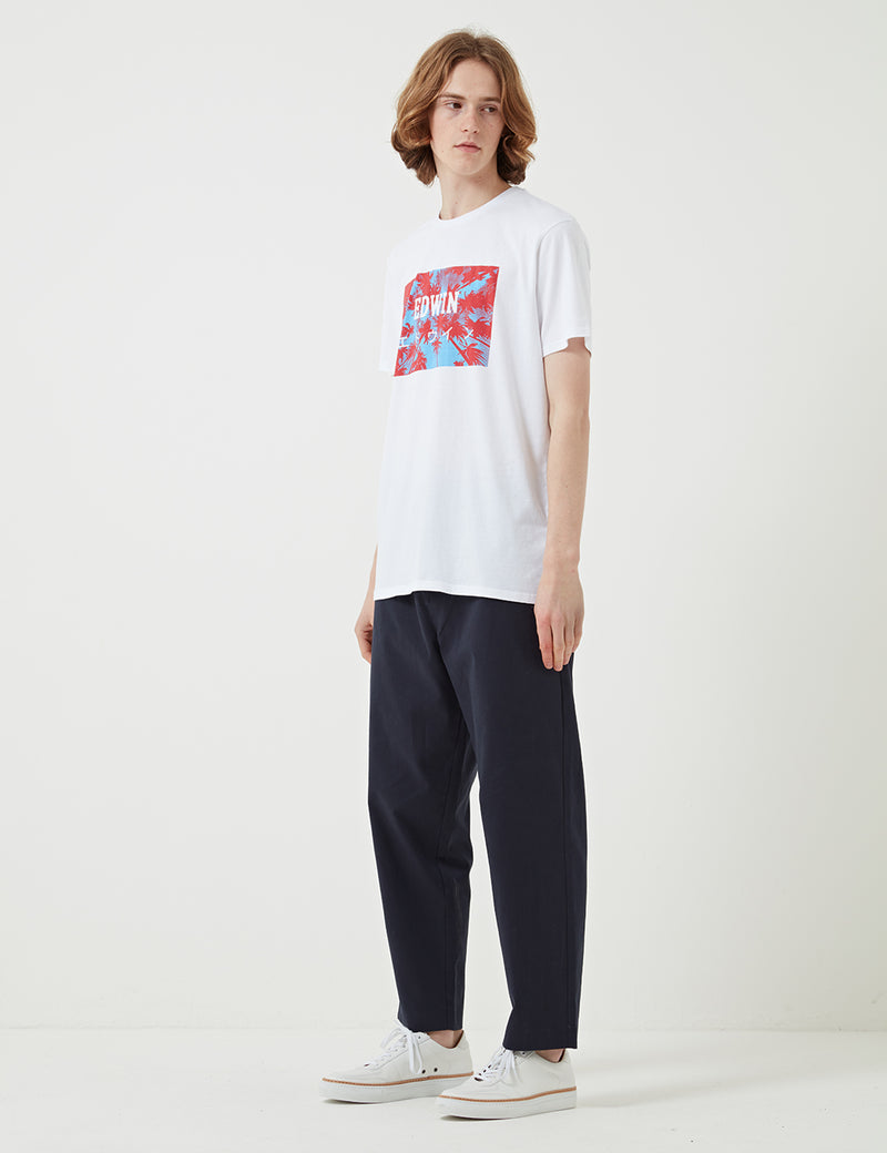 T-Shirt Edwin Japan Palm - Blanc