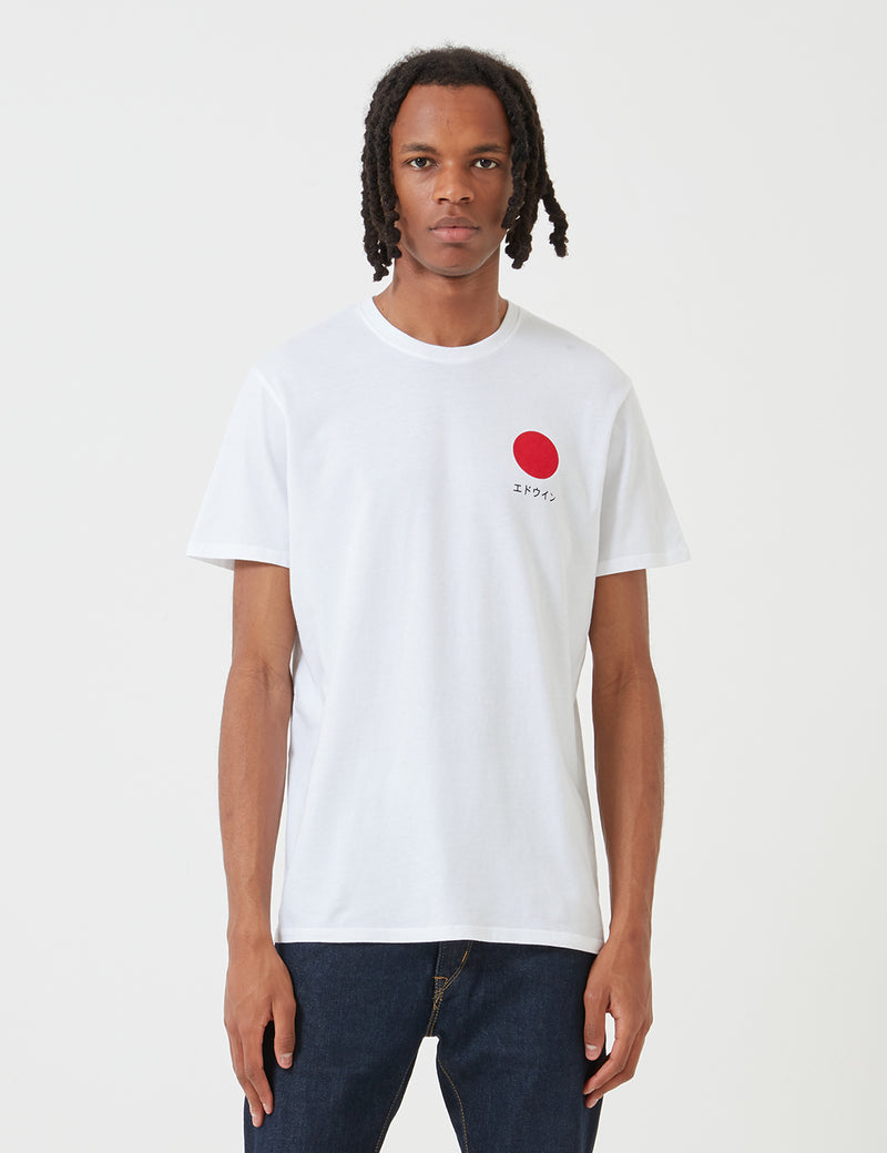 T-Shirt Edwin Japanese Sun - Blanc
