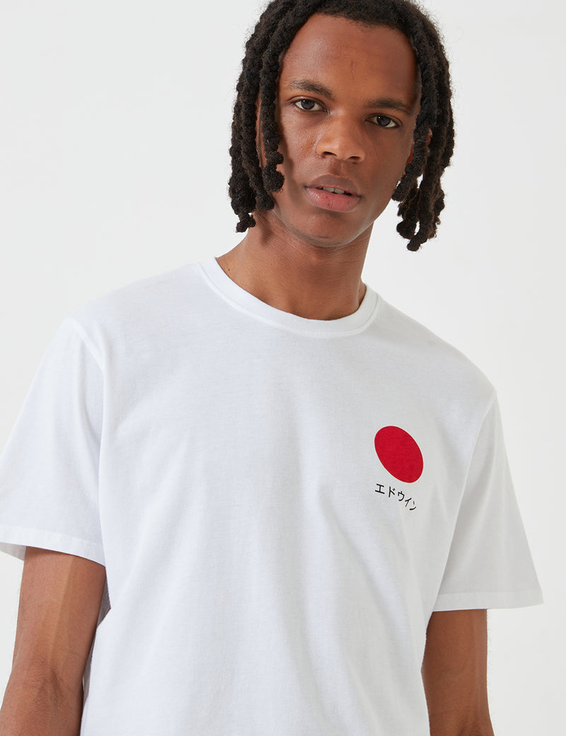 T-Shirt Edwin Japanese Sun - Blanc