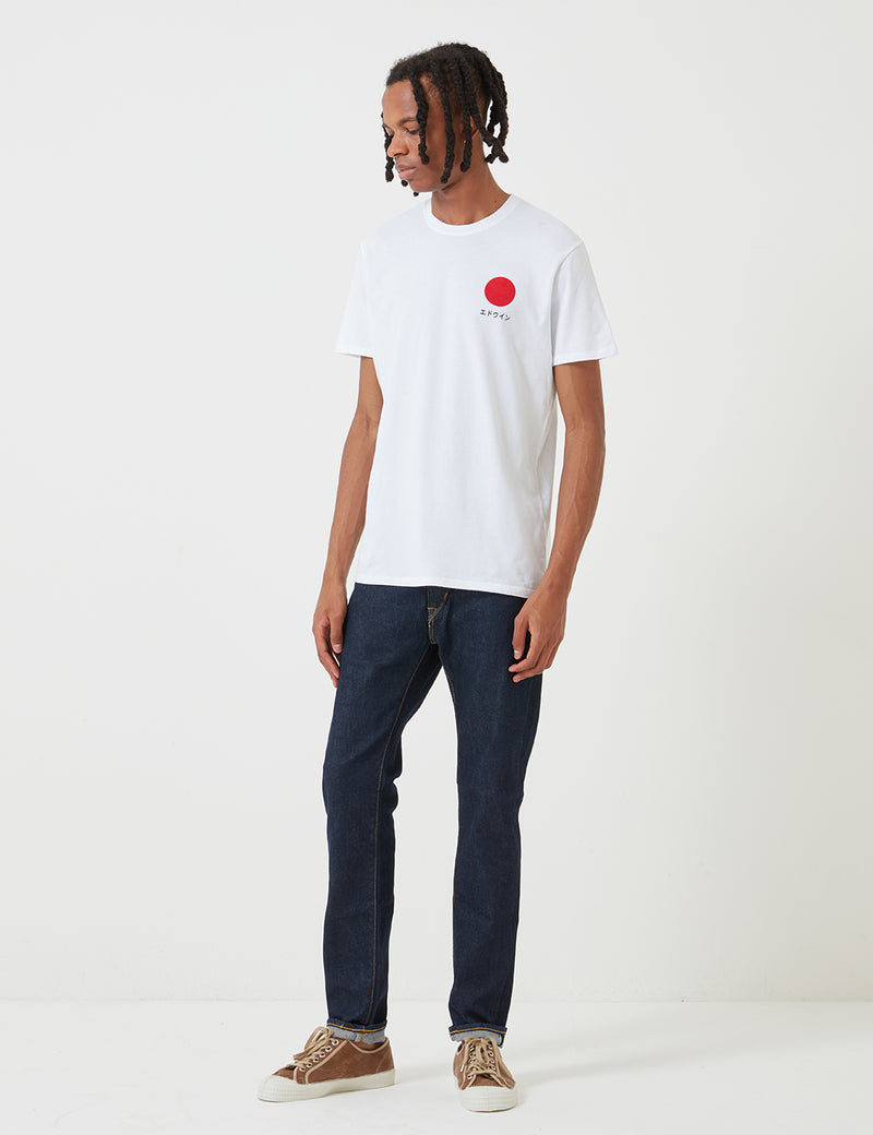 T-Shirt Edwin Japanese Sun - Blanc
