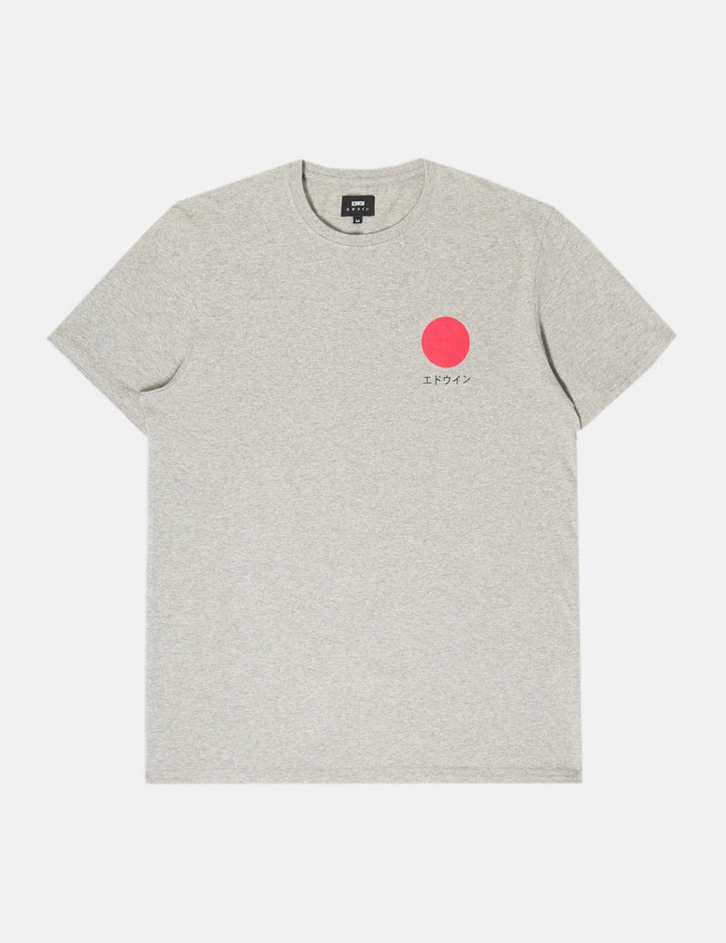 T-Shirt Edwin Japanese Sun - Gris chiné