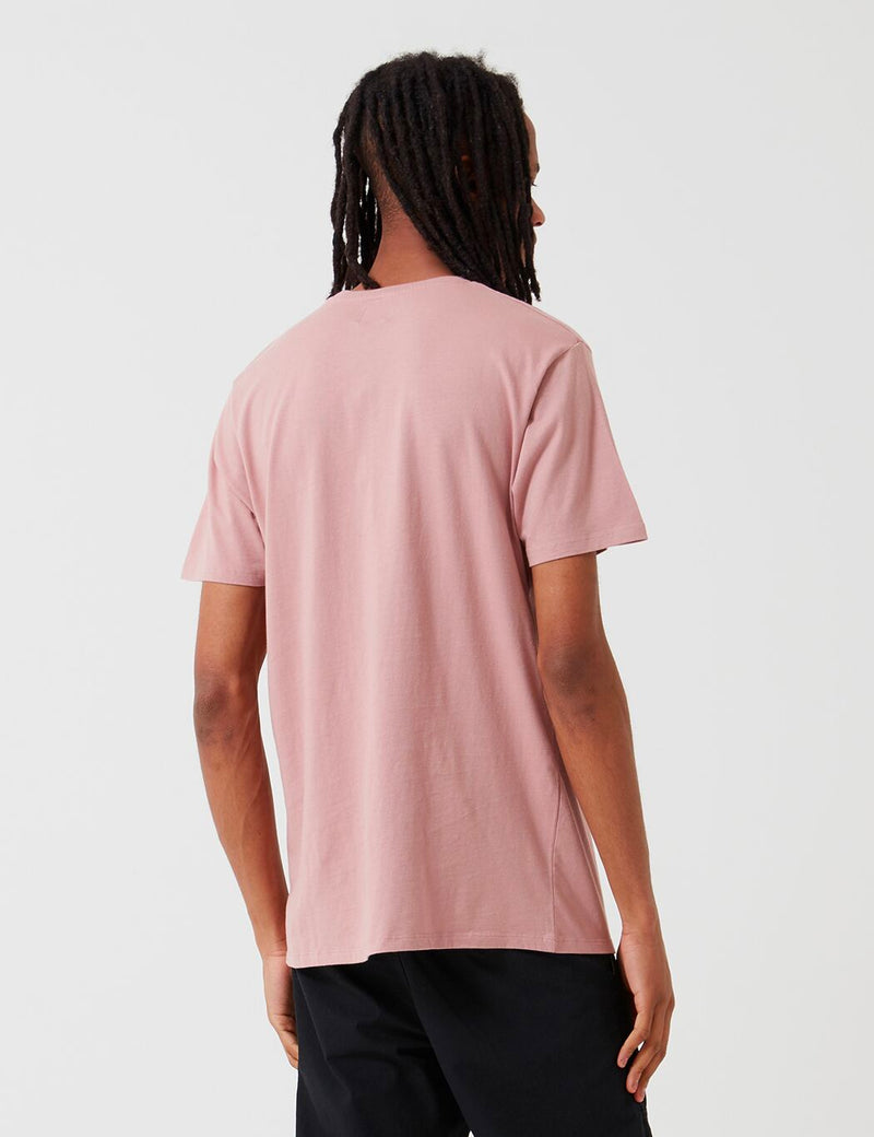 T-Shirt Soleil Japonais Edwin - Woodrose Pink