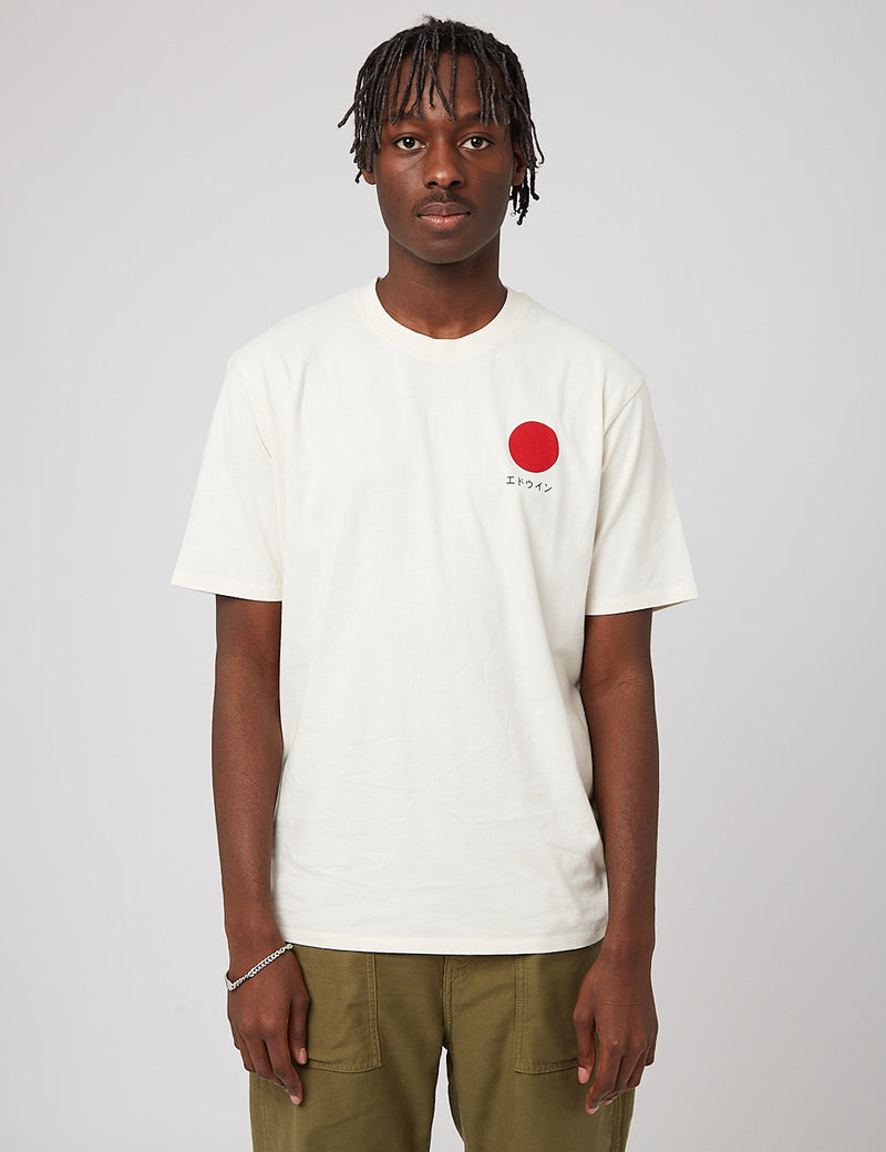 EdwinジャパニーズサンTシャツ-ウィスパーホワイト