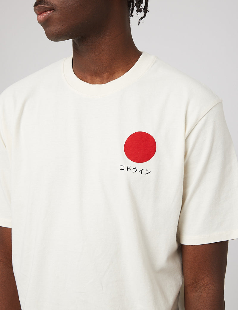 T-Shirt Soleil Japonais Edwin - Whisper White