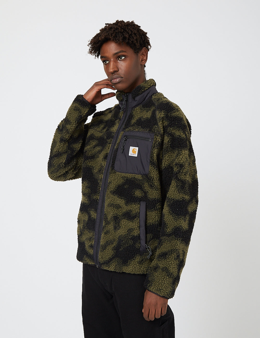 Carhartt WIP Prentis Fleece Jacket Camo Blur Green