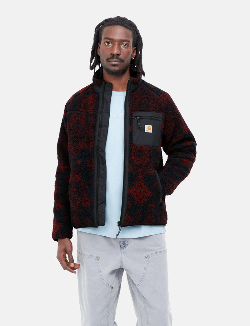 Carhartt WIP Prentis Liner Jacket Verse Jacquard Dark Navy Blue Corvina