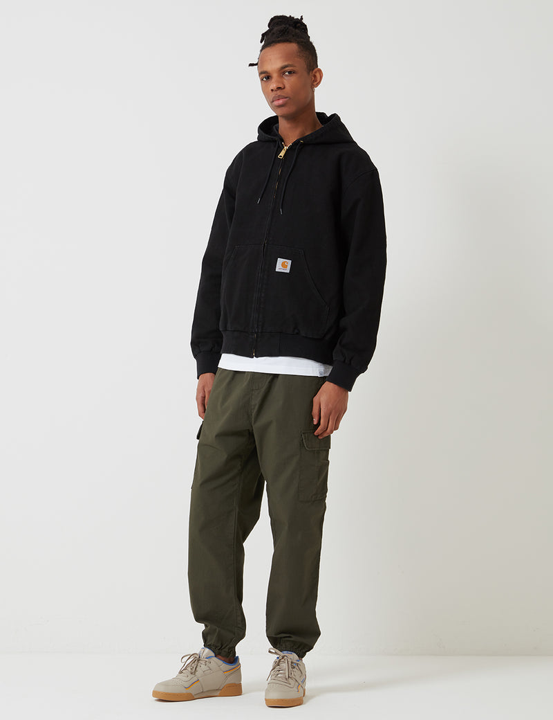 Carhartt Active Jacket - Black Rinsed | URBAN EXCESS.