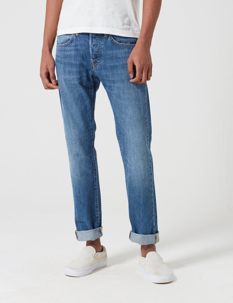 Edwin ED-55 Kingston Blue Denim Jeans 12oz (fuselé) - Lavage propre