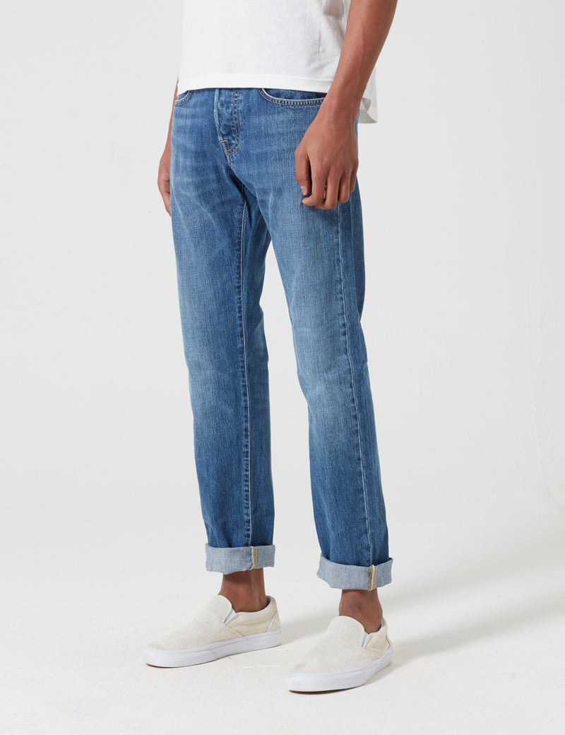 Edwin ED-55 Kingston Blue Denim Jeans 12oz (fuselé) - Lavage propre