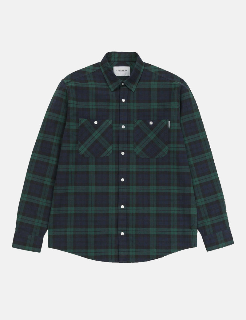 Carhartt-WIP Long Sleeve Sloman Check Shirt - Colony/Hedge Green