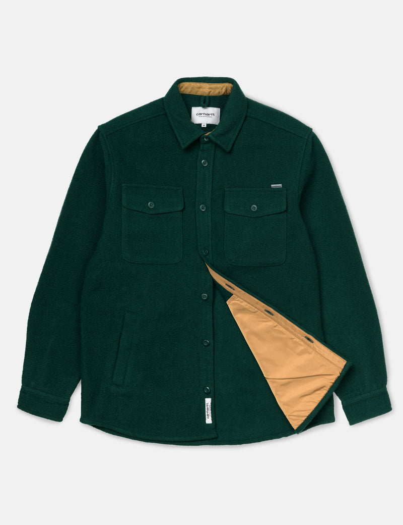 Carhartt-WIP 밀너 셔츠 재킷-다크 퍼 그린