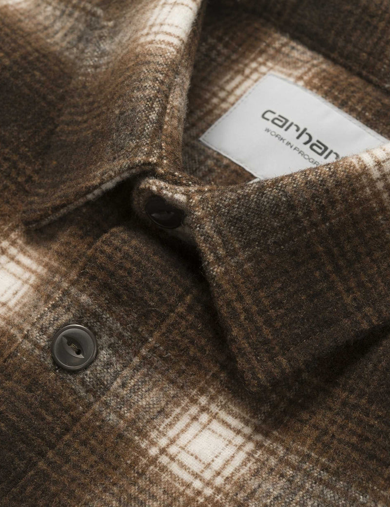 Carhartt-WIP Long Sleeve Halleck Check Shirt - Tobacco Brown