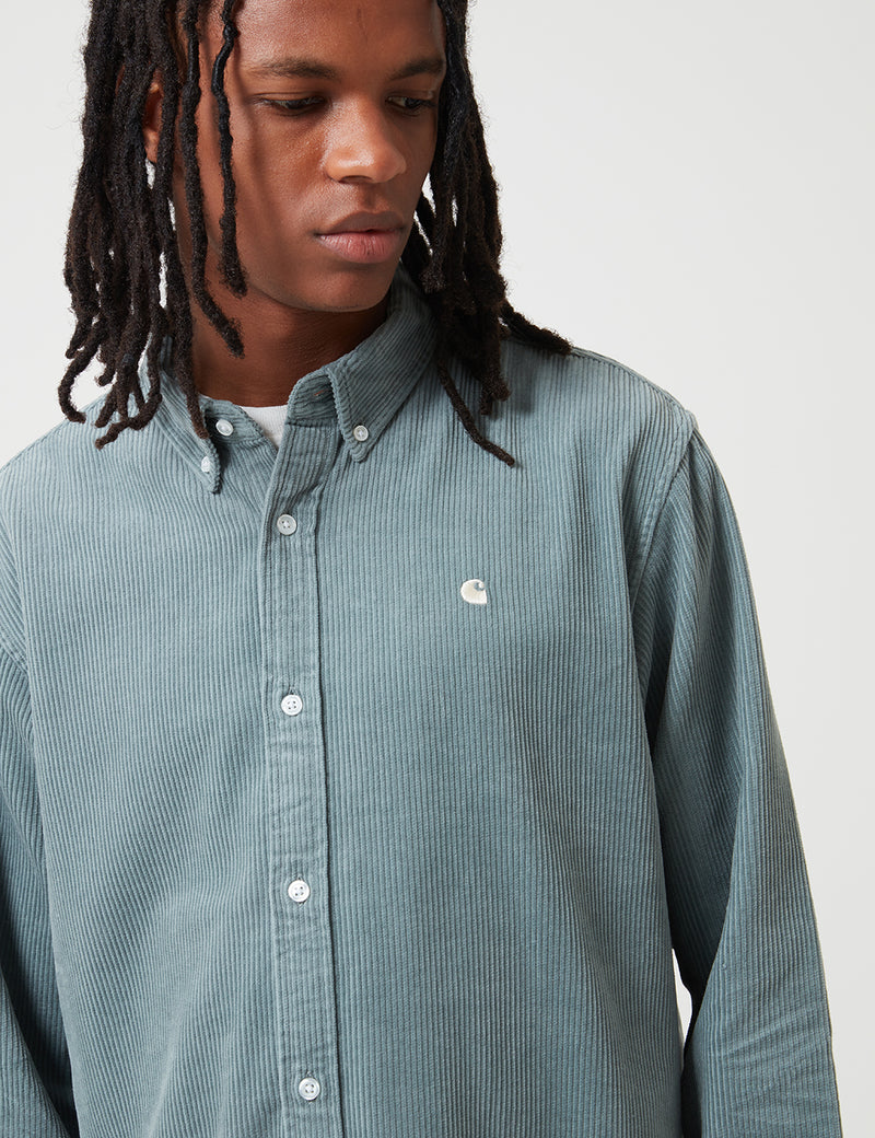 Carhartt-WIP Madison Cord Shirt - Cloudy / Flour