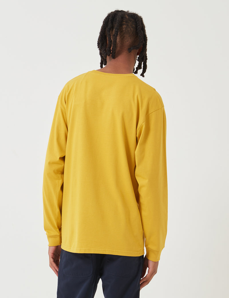 カーハート-WIPチェイス長袖Tシャツ-コルザイエロー