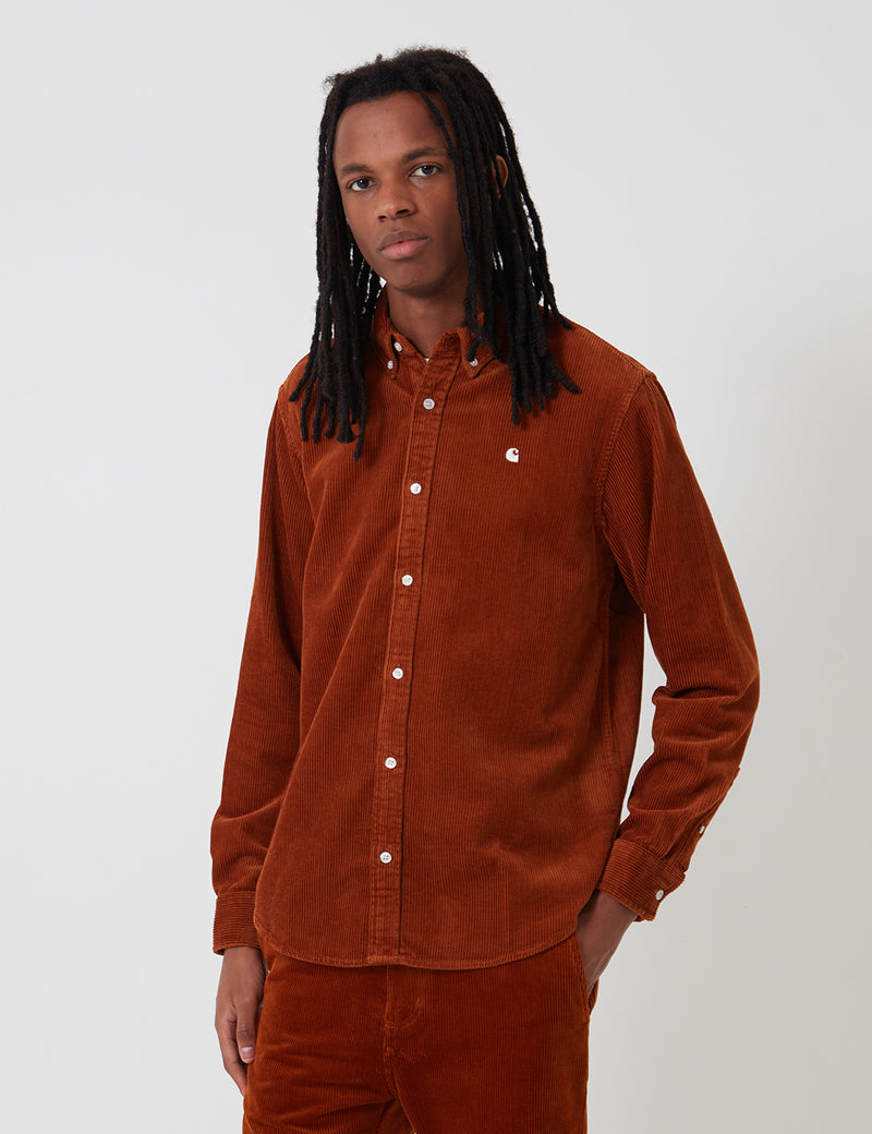 Carhartt-WIP Madison Cord Shirt - Brandy/Wax