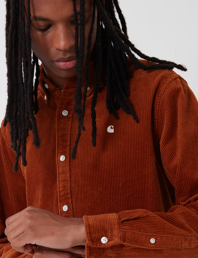 Carhartt-WIP Madison Cord Shirt - Brandy/Wax