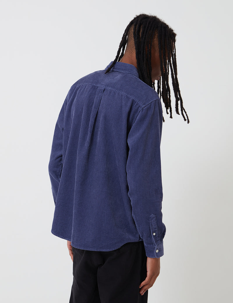 Carhartt-WIP Madison Cord Shirt - Cold Viola/Black