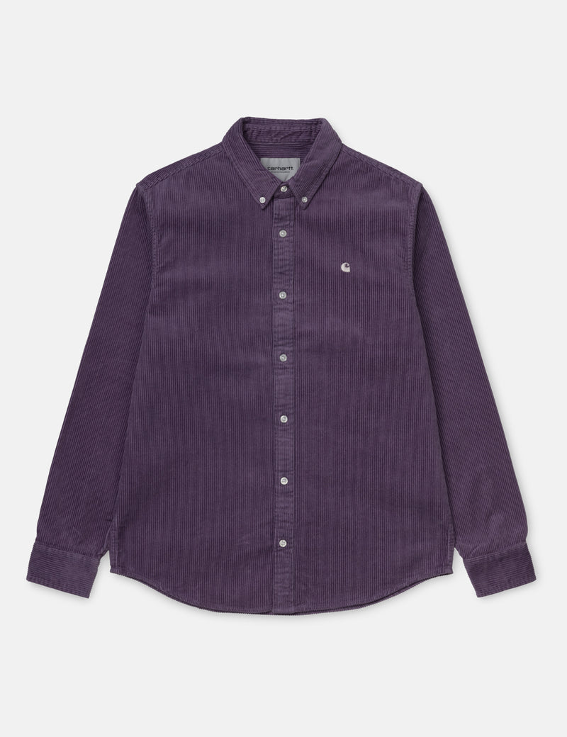 Carhartt-WIP Madison Cord Shirt - Dusty Mauve / Cinder
