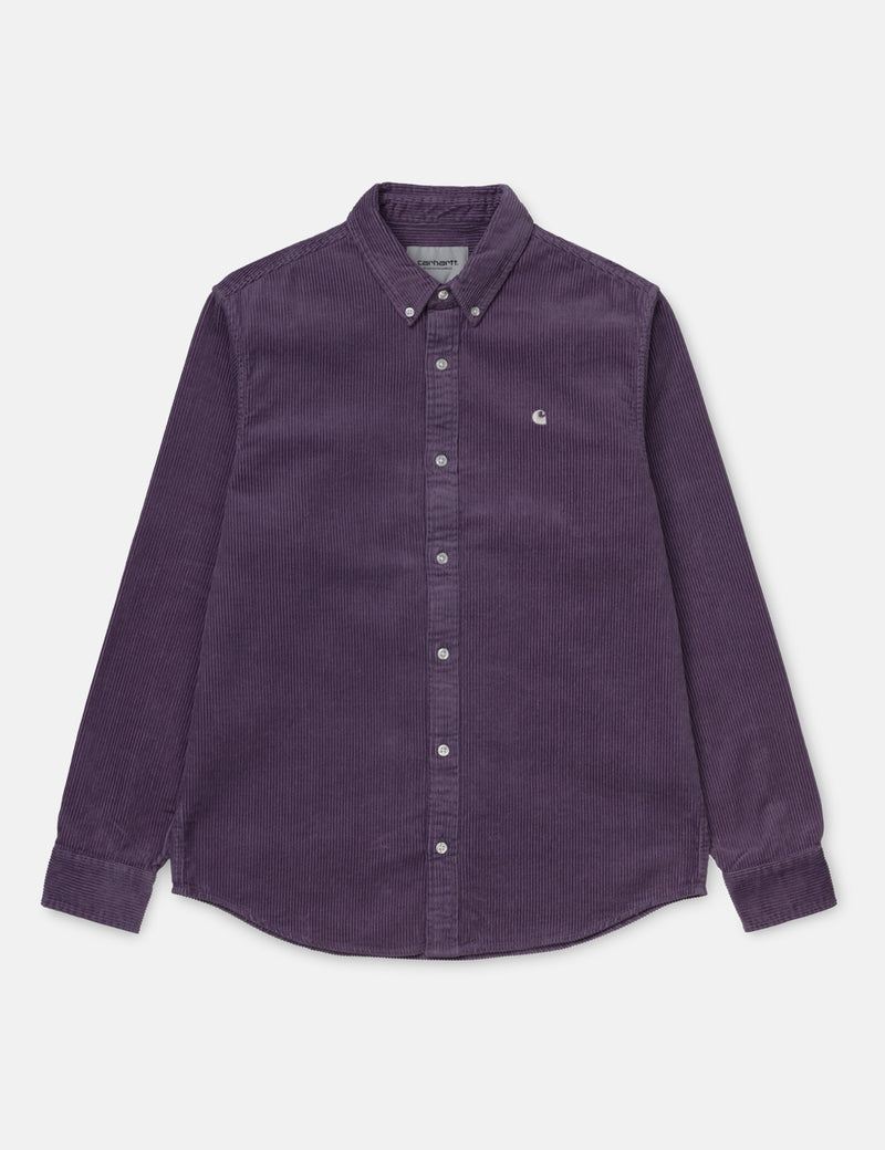 Carhartt-WIP Madison Cord-Hemd - Dusty Mauve / Cinder