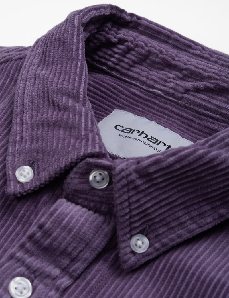 Carhartt-WIP Madison Cord Shirt - Dusty Mauve / Cinder
