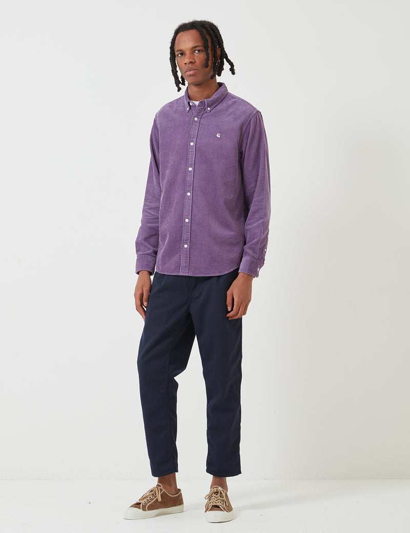 Carhartt-WIP Madison Cord Shirt - Dusty Mauve / Cinder