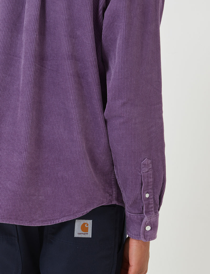 Carhartt-WIP Madison Cord-Hemd - Dusty Mauve / Cinder