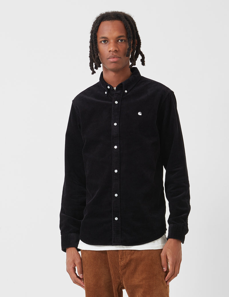 Carhartt-WIP Madison Cord Shirt - Black / White