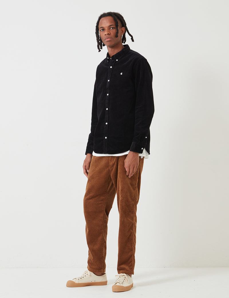 Carhartt-WIP Madison Cord Shirt - Black / White