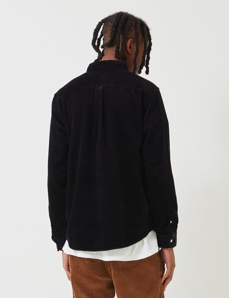 Carhartt-WIP Madison Cord Shirt - Black / White
