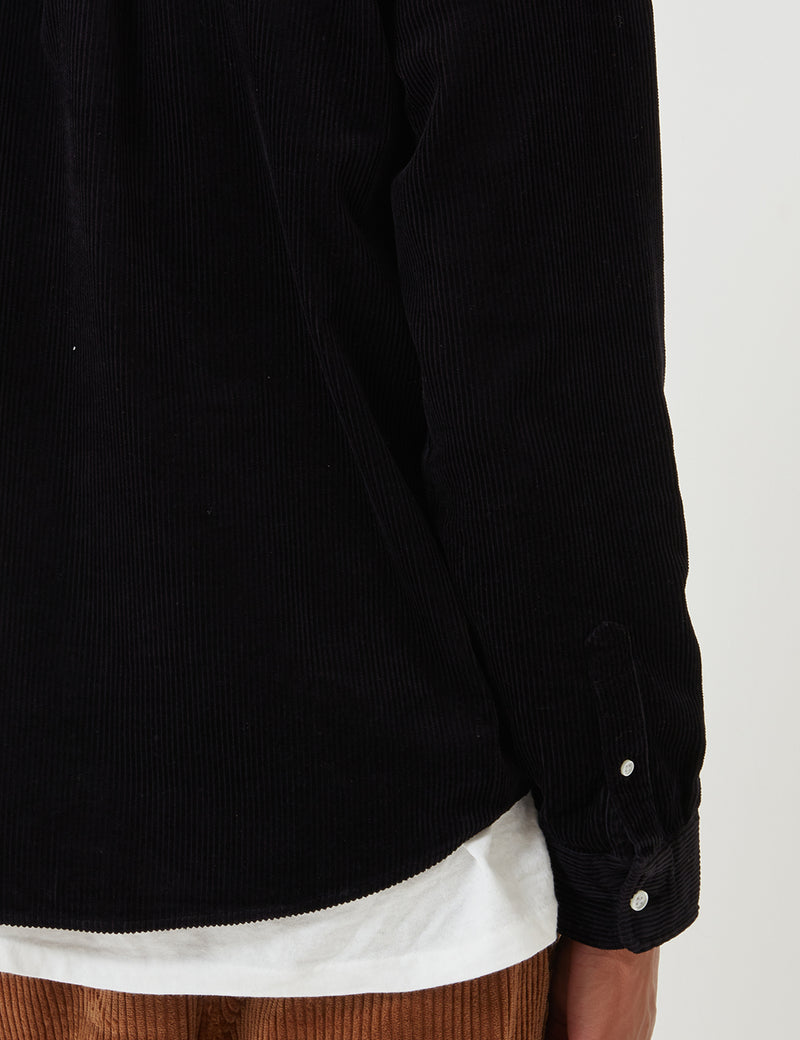Carhartt-WIP Madison Cord Shirt - Black / White