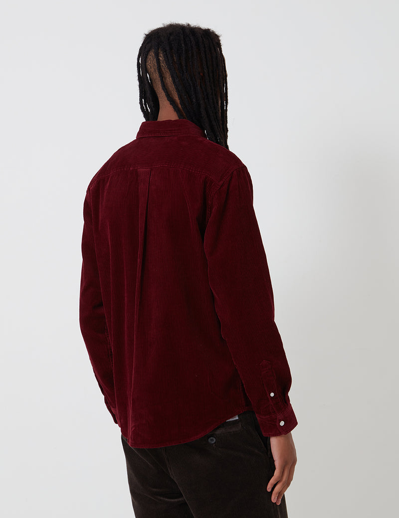 Carhartt-WIP Madison Cord Shirt - Bordeaux/Wax