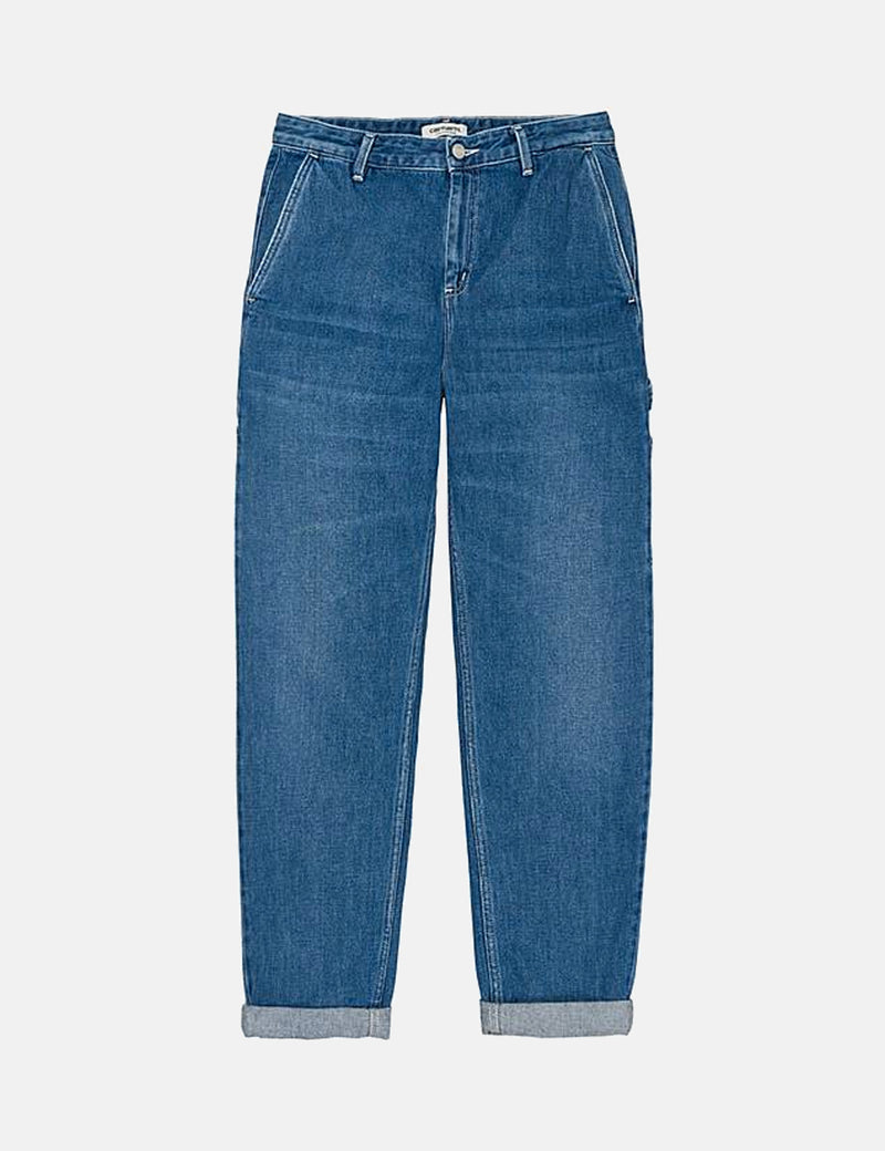 Pantalon Carhartt-WIP Pierce Denim Femme (Dark Stone Washed) - Bleu