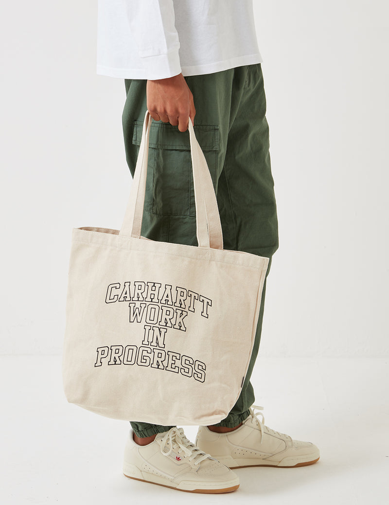 Carhartt-WIP Division Tote Bag (Small) - Ecru/Black