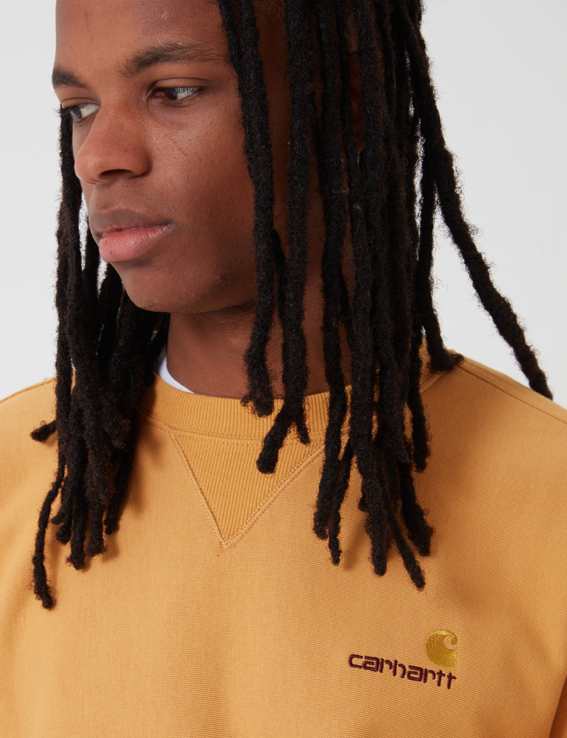 Carhartt-WIP American Script Sweatshirt - Winter Sun
