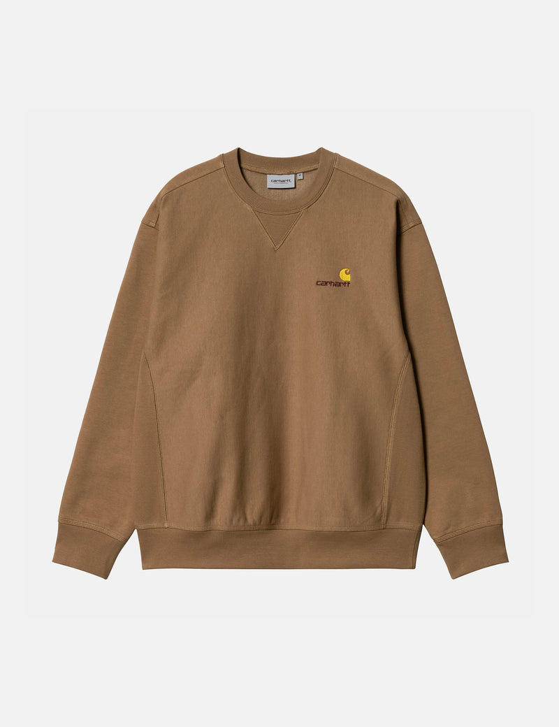 Carhartt-WIP American Script Sweatshirt - Buffalo Brown