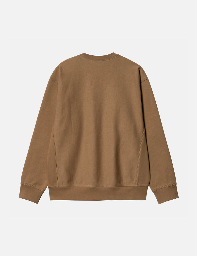 Carhartt-WIP American Script Sweatshirt - Buffalo Brown