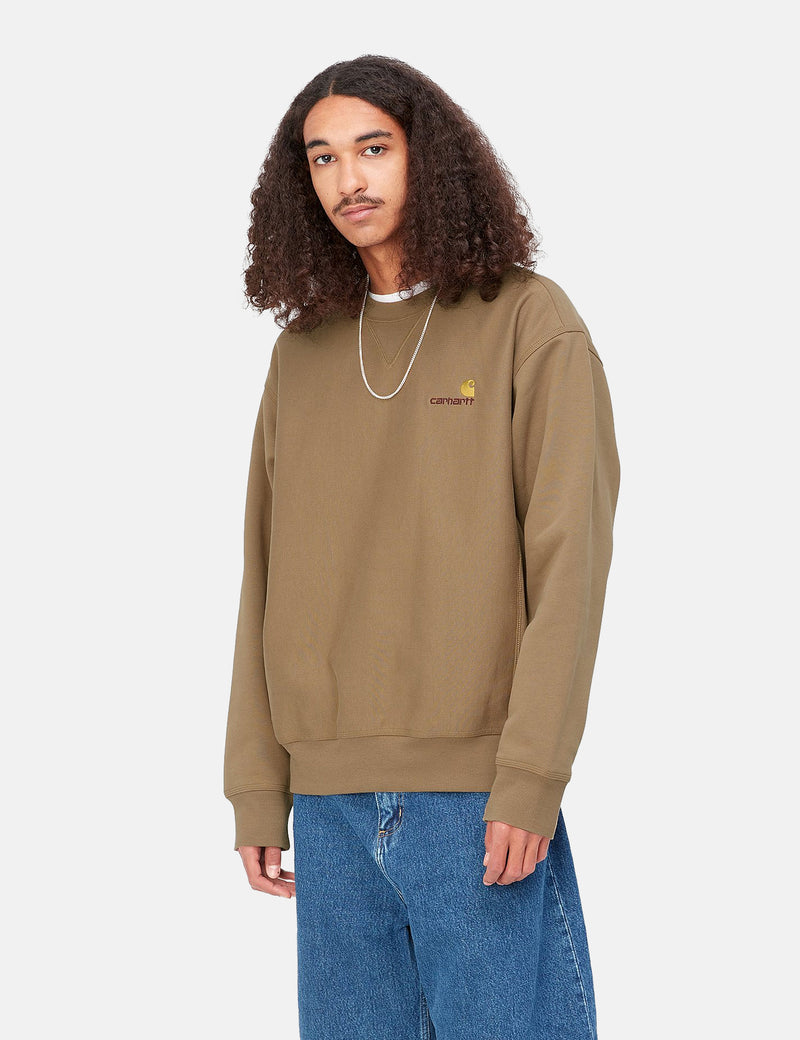 Carhartt-WIP American Script Sweatshirt - Buffalo Brown