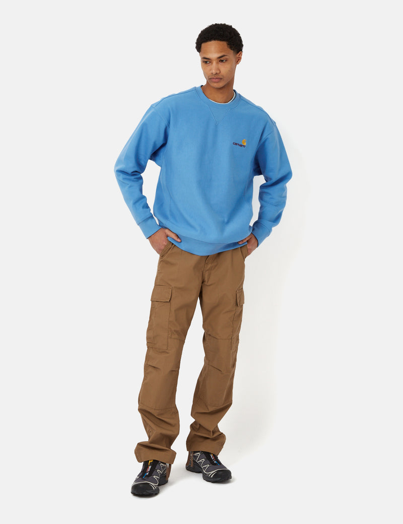 Carhartt-WIP American Script Sweatshirt - Piscine Blue