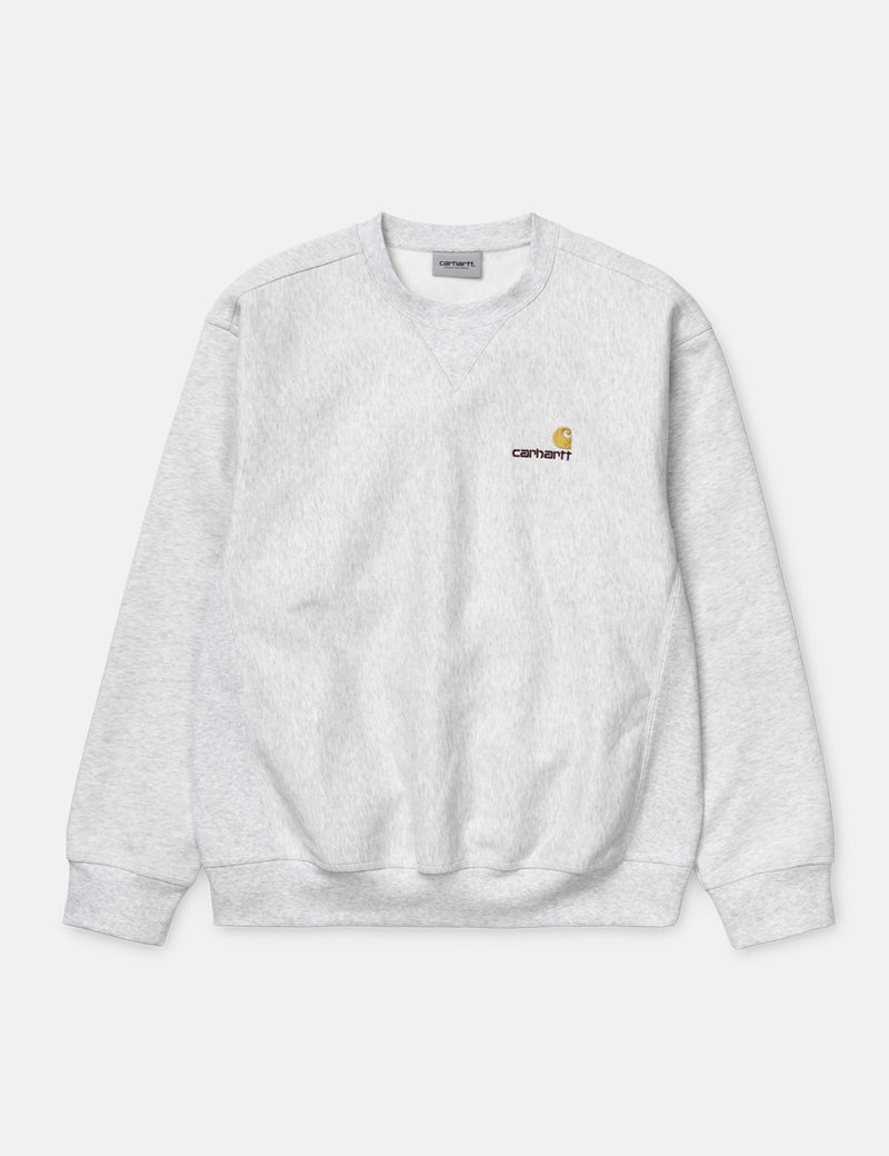 Carhartt-WIP American Script Sweatshirt - Ash Heather Grey