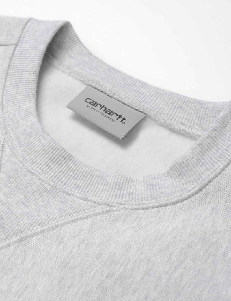 Carhartt-WIP American Script Sweatshirt - Ash Heather Grey
