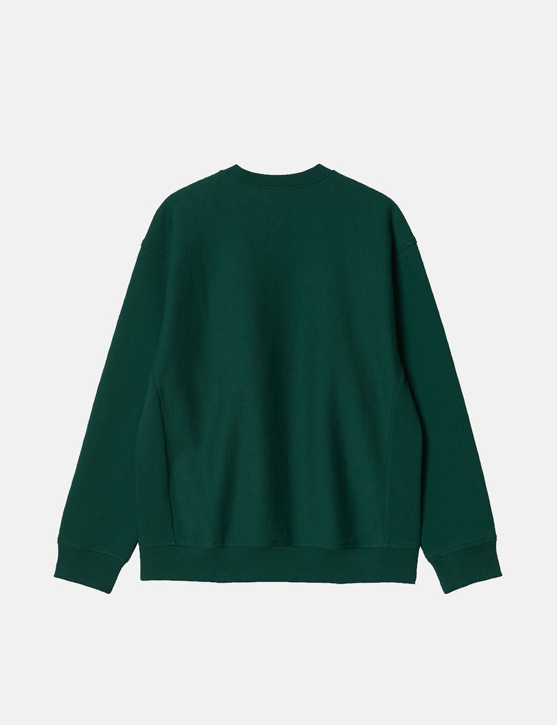 Carhartt-WIP Sweat-shirt American Script - Vert haie