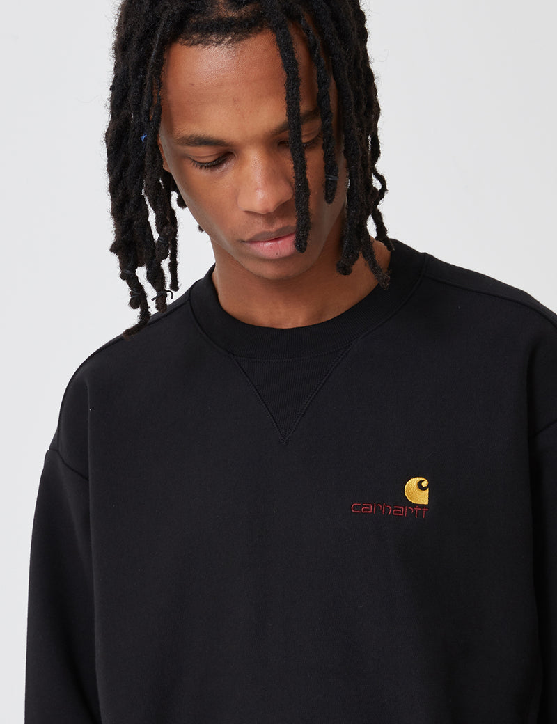 Carhartt-WIP American Script Sweatshirt - Black