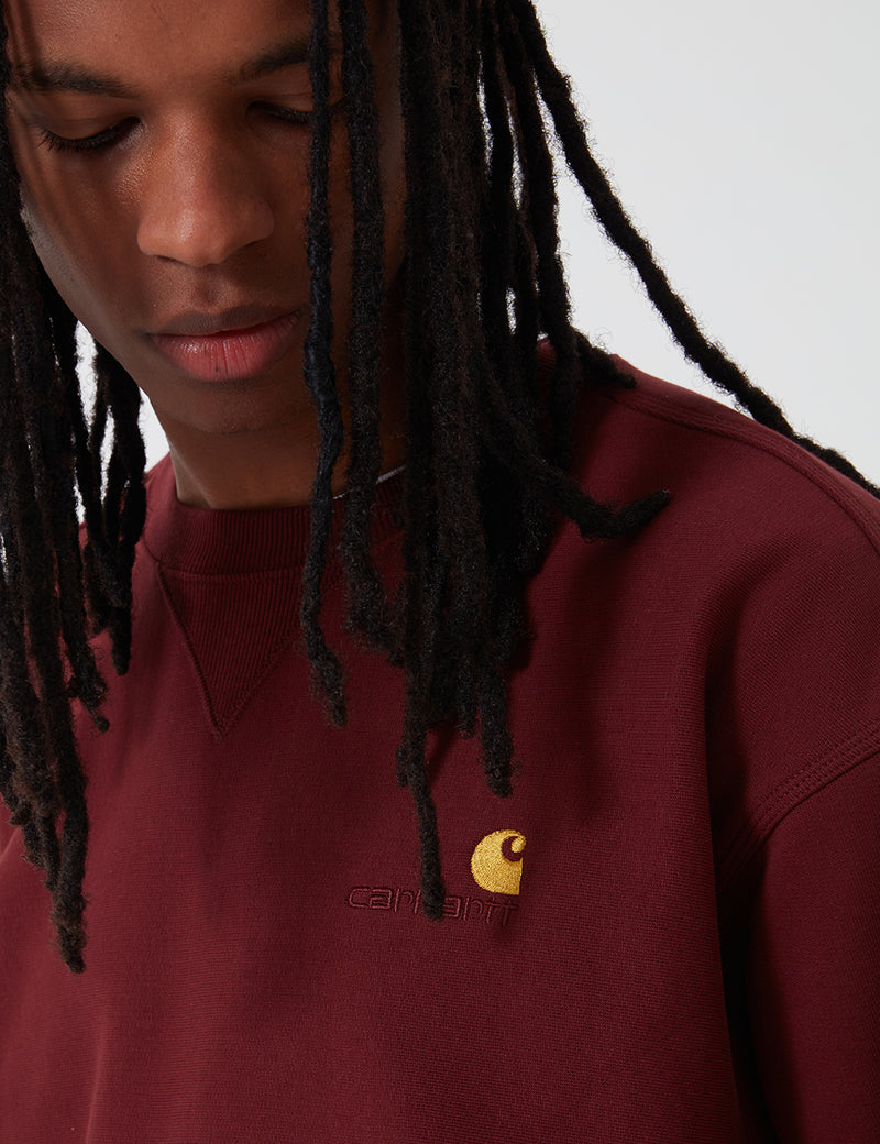 Carhartt-WIP American Script Sweatshirt - Bordeaux
